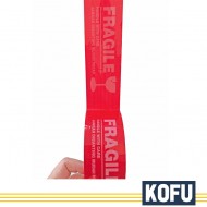Kofu Lakban Fragile OPP Tape - 2" x 100 Yards, Merah